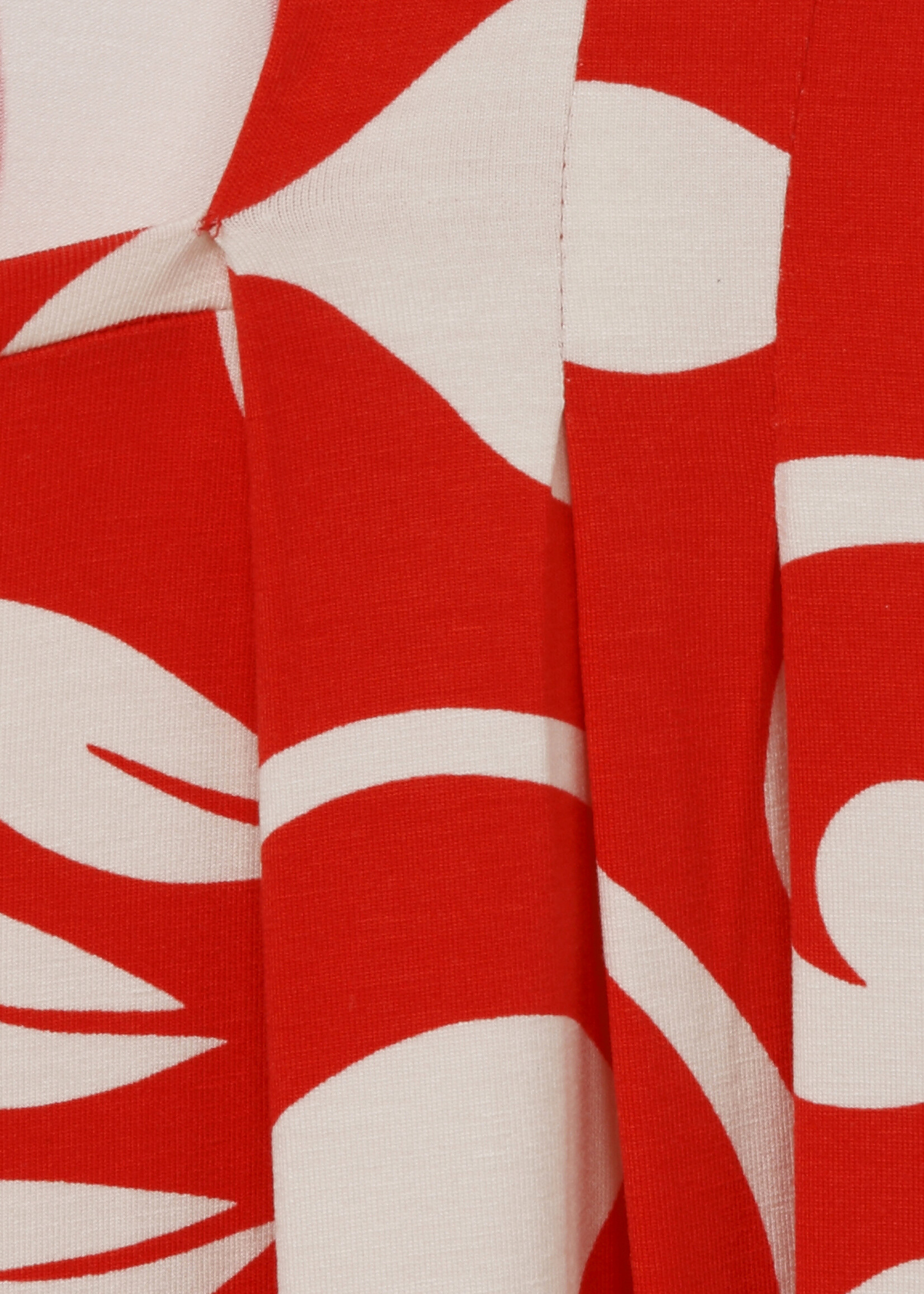 Frapp Frapp Viscose Shirt met Print en Asymmetrische Halslijn - Rood (2652 475)