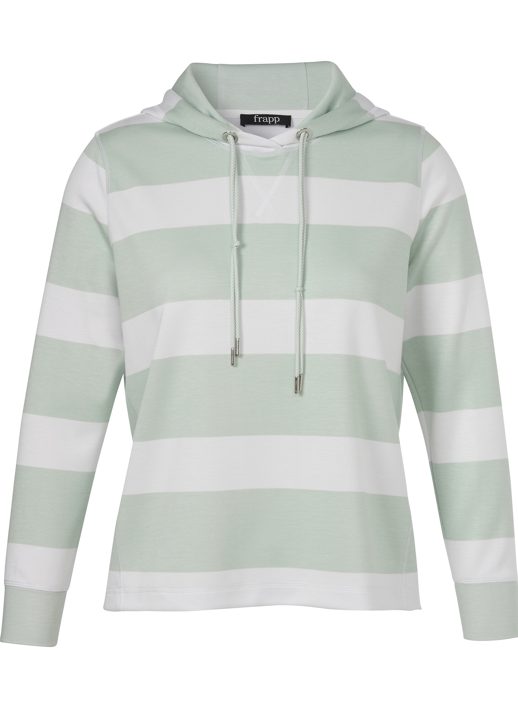 Frapp Frapp Gestreepte Sweater met Capuchon - Blauw & Mint (2652761)