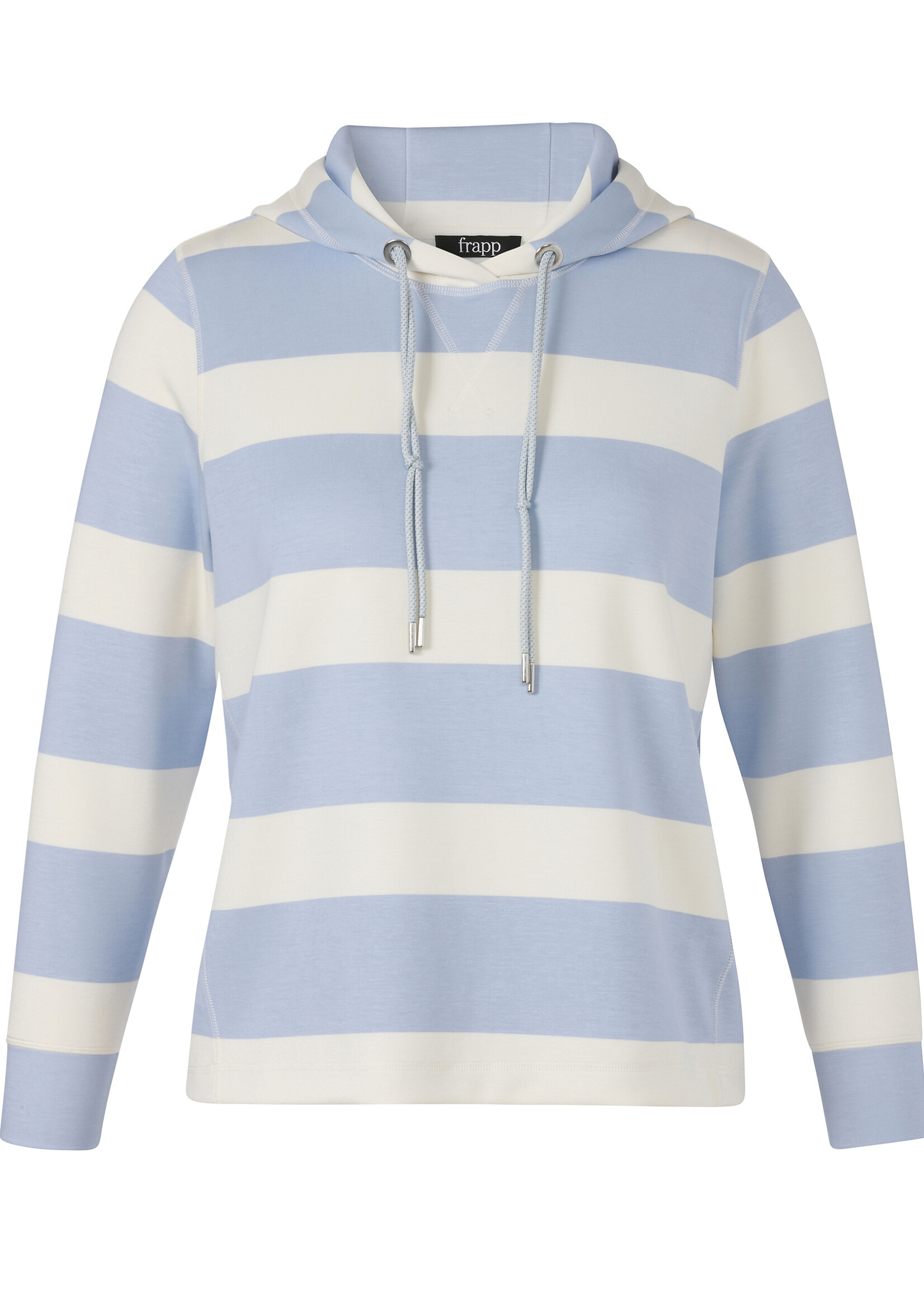 Frapp Frapp Gestreepte Sweater met Capuchon - Blauw & Mint (2652761)