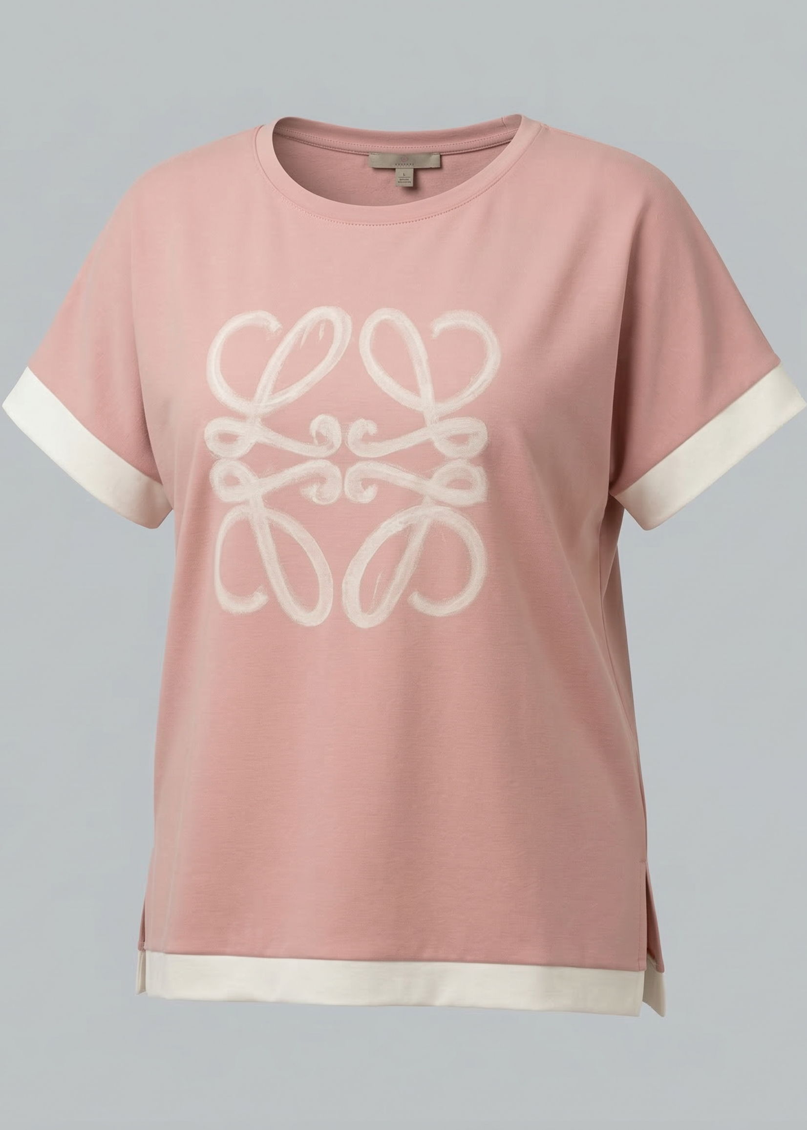 Curviss Curviss Comfort Top Oud-Roze - Ronde Hals & Aangeknipte Mouw - 2665.3933