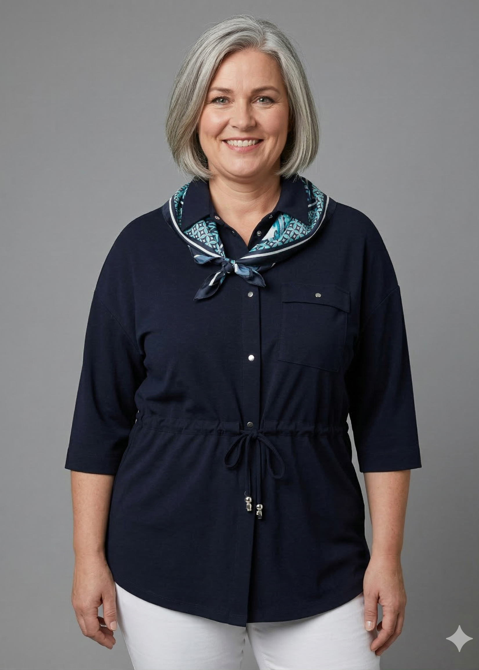 Via Appia Due Via Appia Due Blouse / Jasje met Sjaal en Taillekoord (2612727)