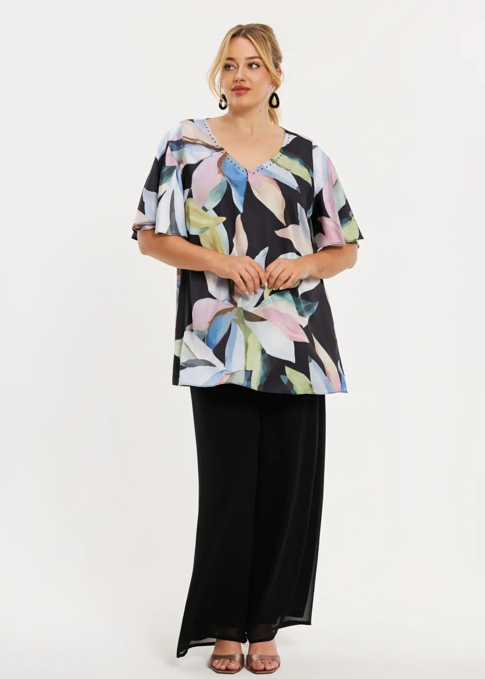 Yoek Yoek Black Label Tuniek Flare Pastel Sky