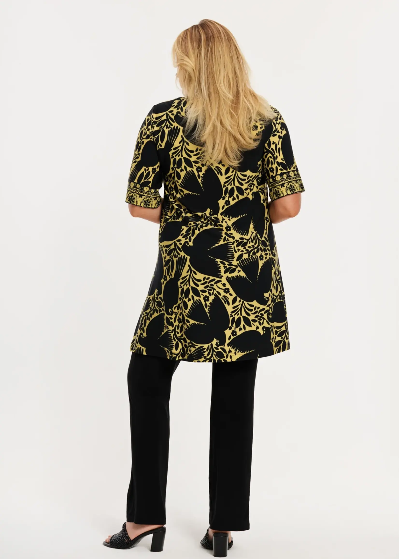 Yoek Yoek Wide Bottom Tuniek Paradise met Vogelprint (363487)