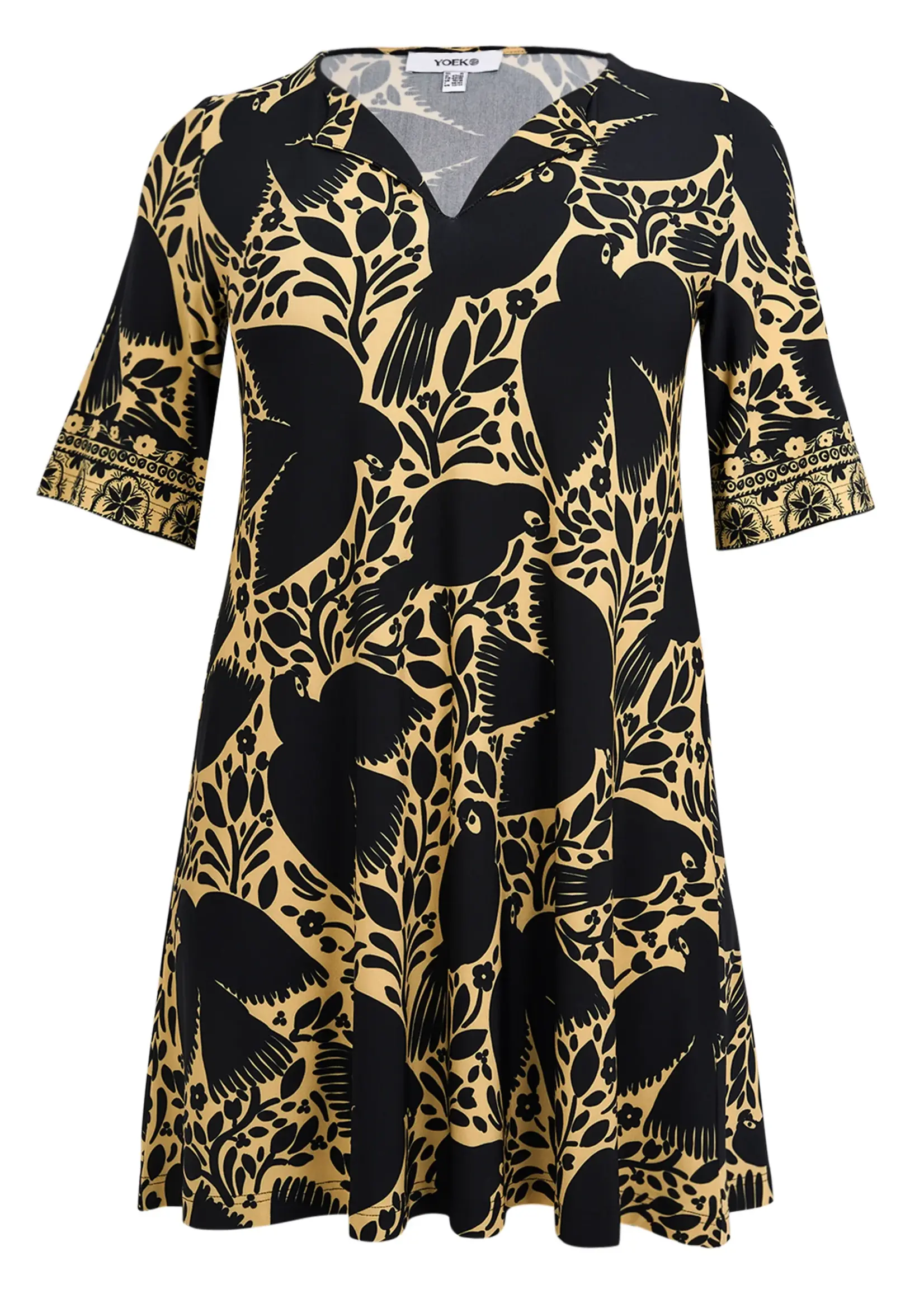 Yoek Yoek Wide Bottom Tuniek Paradise met Vogelprint (363487)