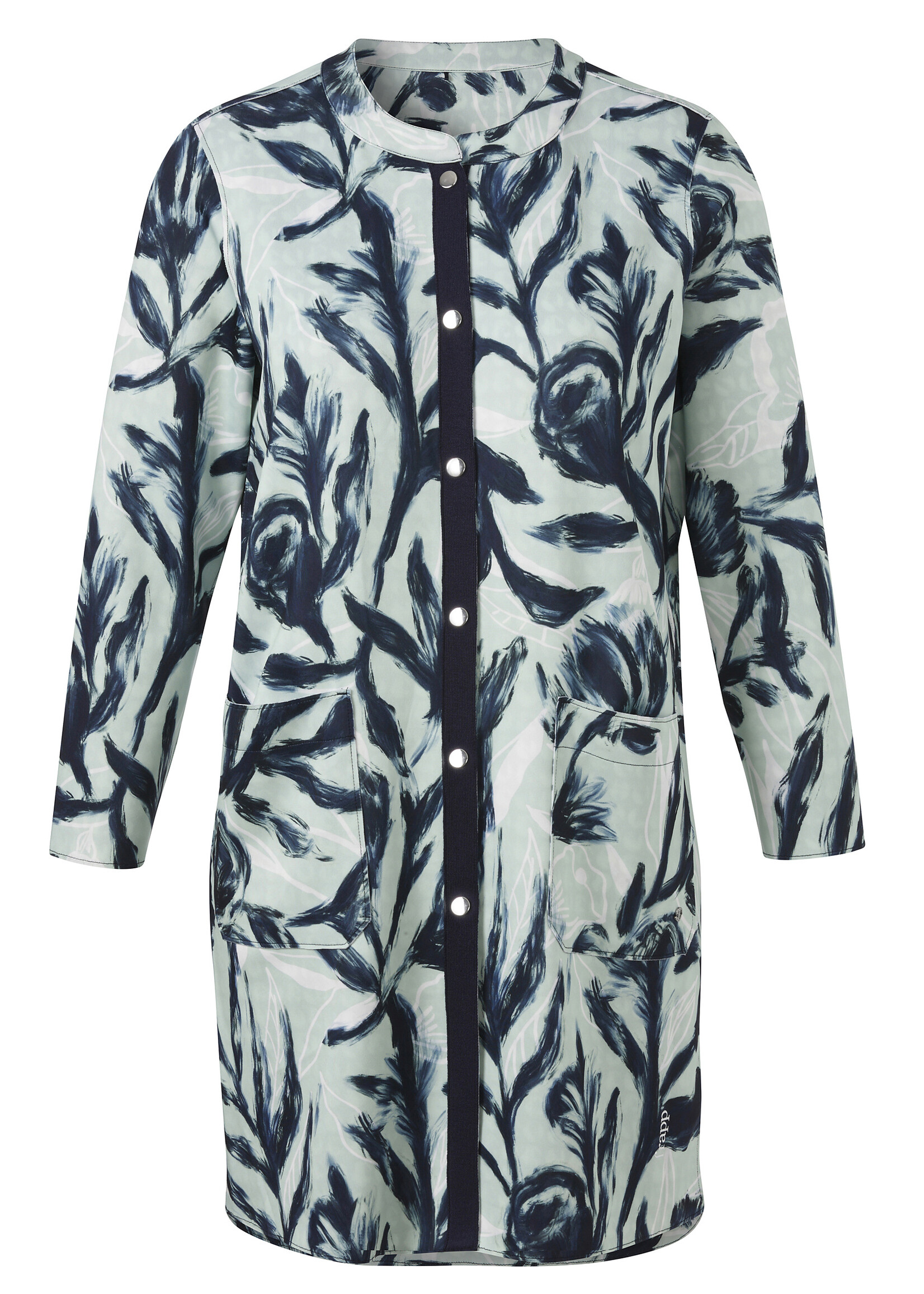 Frapp Frapp Reversible Jasje / Lange Blazer Twee Prints - Mint / Navy (2652757)