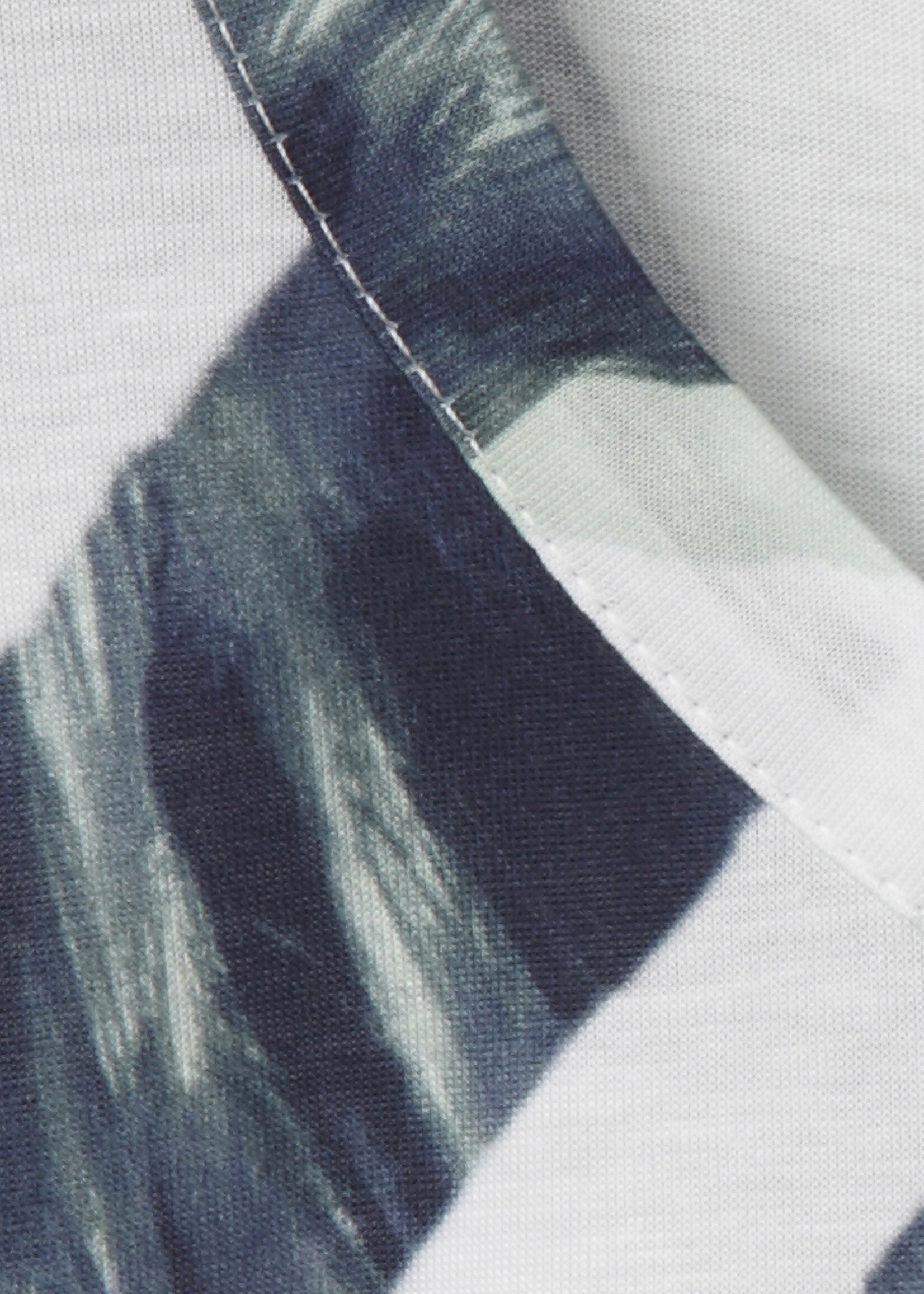 Frapp Frapp Shirt met Bladprint en Diagonale Strepen - Mint / Navy (2652401)Frapp Shirt met Bladprint en Diagonale Strepen - Mint / Navy (2652401)