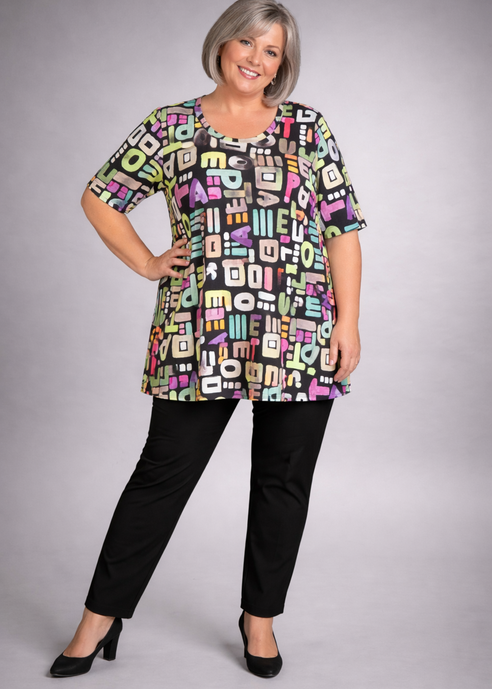 Mona Lisa Tuniek van Mona Lisa met kleurrijke print – soepel vallend en heerlijk comfortabel