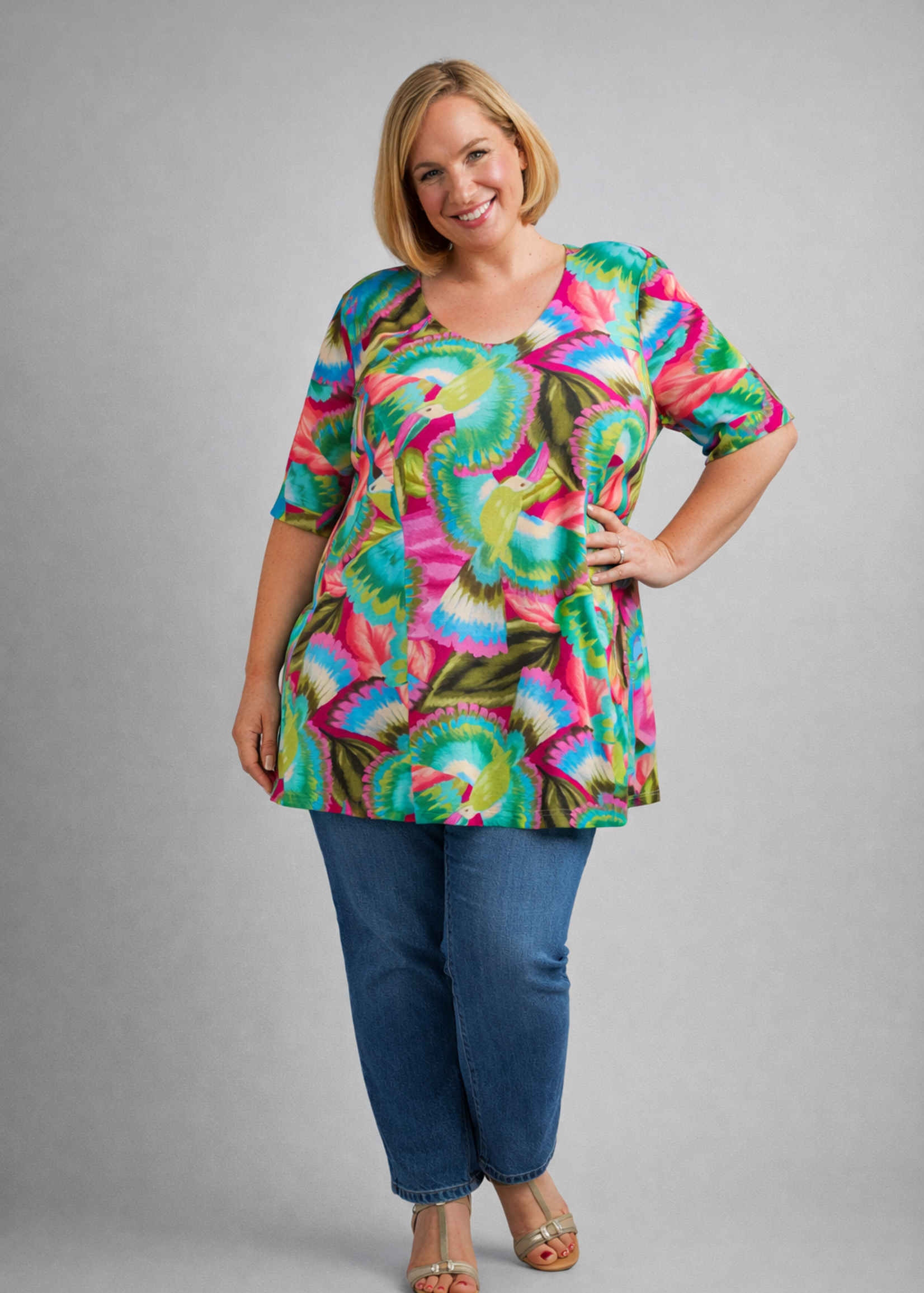 Mona Lisa Longshirt van Mona Lisa met kleurrijke print – soepel, flatterend en heerlijk comfortabel