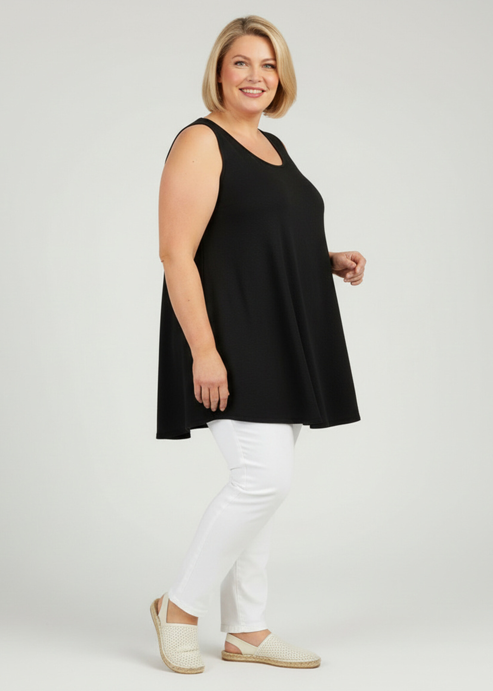 Curviss Luchtig singlet van Curviss met soepele crêpe – flatterend en comfortabel