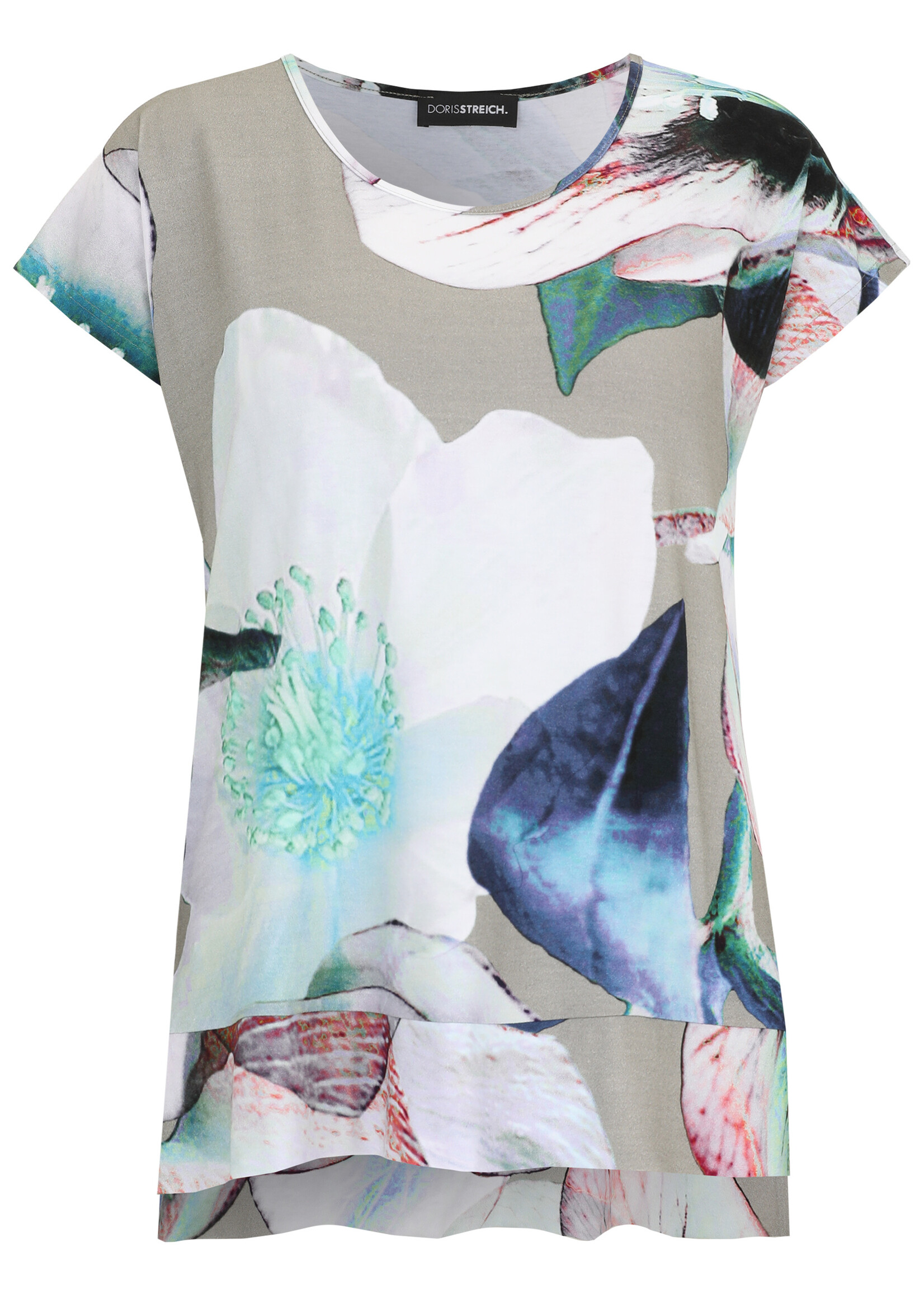 Doris Streich Top van Doris Streich met klaproosprint – soepel, flatterend en luchtig met speelse lengte