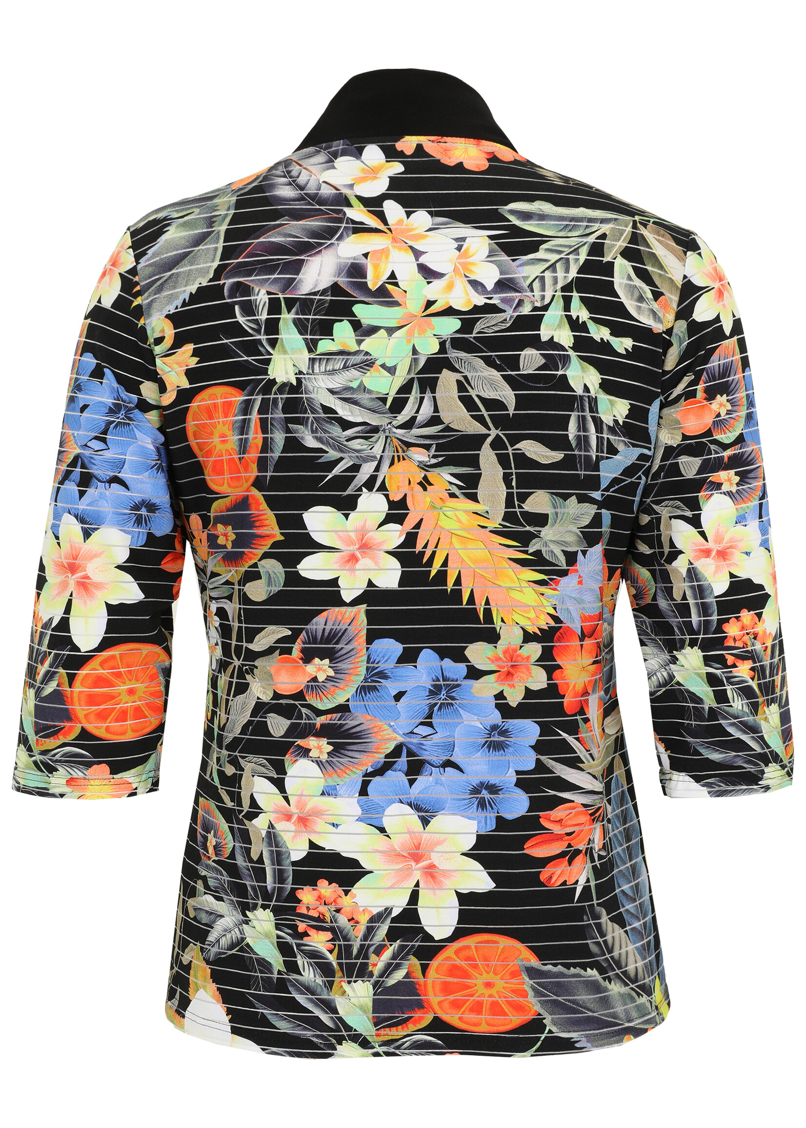 Doris Streich Vest van Doris Streich met kleurrijke bloemenprint – luchtig, flatterend en speels transparant