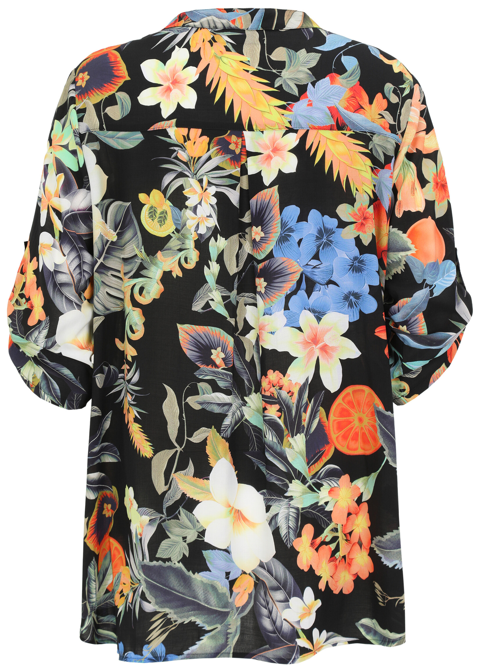 Doris Streich Blouse van Doris Streich met kleurrijke bloemenprint – soepelvallend en luchtig comfort