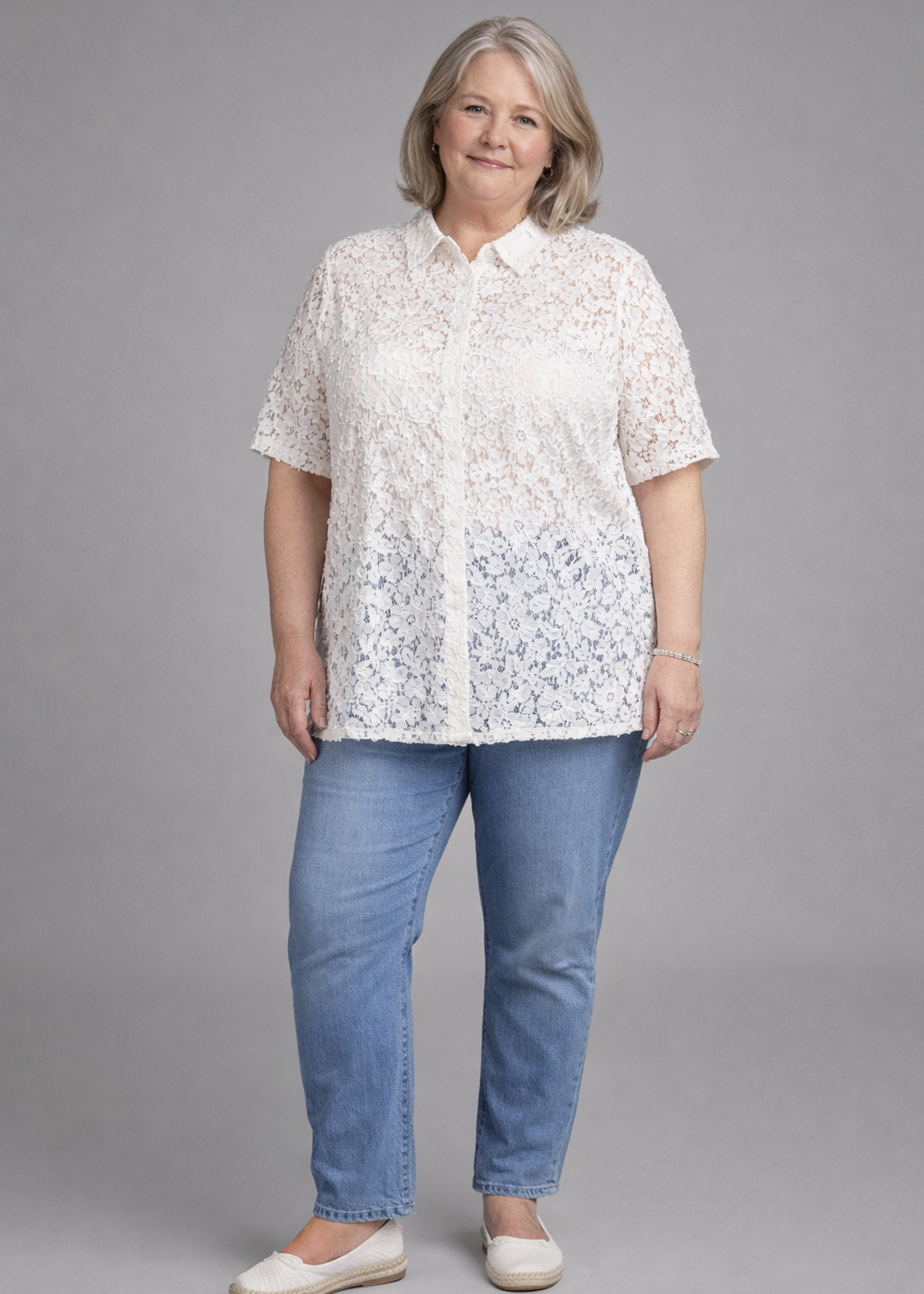 Yest Curve Yest Curve Blouse Lalita – Kanten Top & Zomerjasje (Katoenmix)