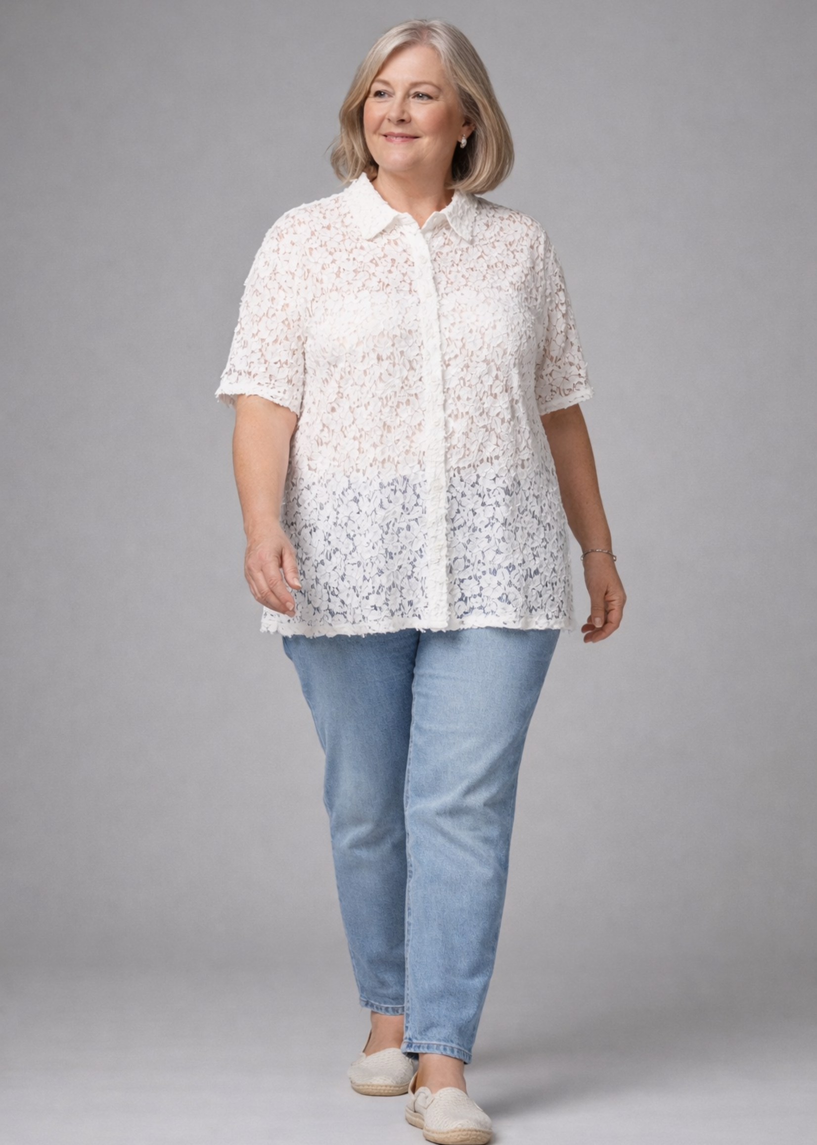 Yest Curve Yest Curve Blouse Lalita – Kanten Top & Zomerjasje (Katoenmix)