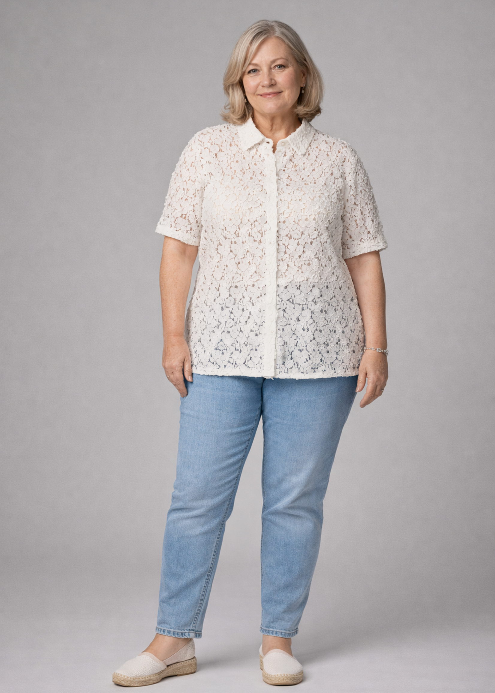 Yest Curve Yest Curve Blouse Lalita – Kanten Top & Zomerjasje (Katoenmix)