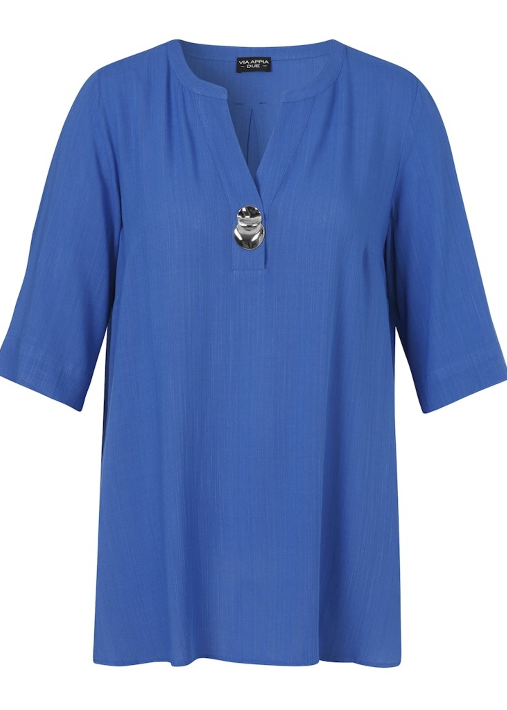 Via Appia Due Tuniek van Via Appia Due met V-hals en opvallende sierknoop – luchtig, stijlvol en comfortabel