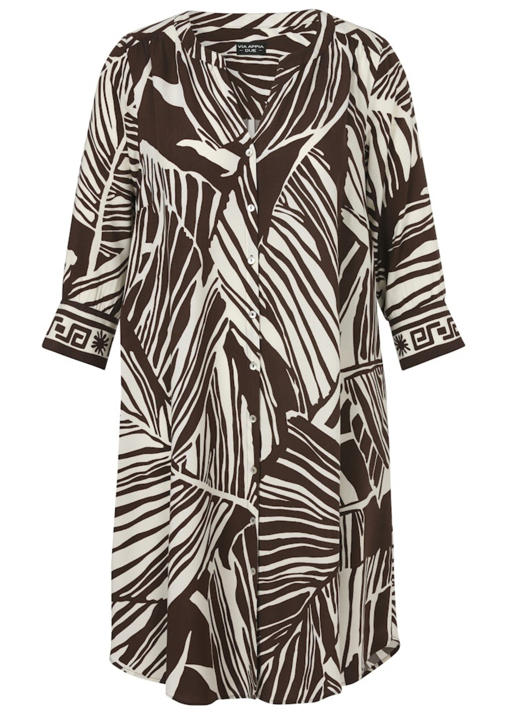 Via Appia Due Jurk van Via Appia Due met grafische print – luchtig vallend in comfortabele viscose