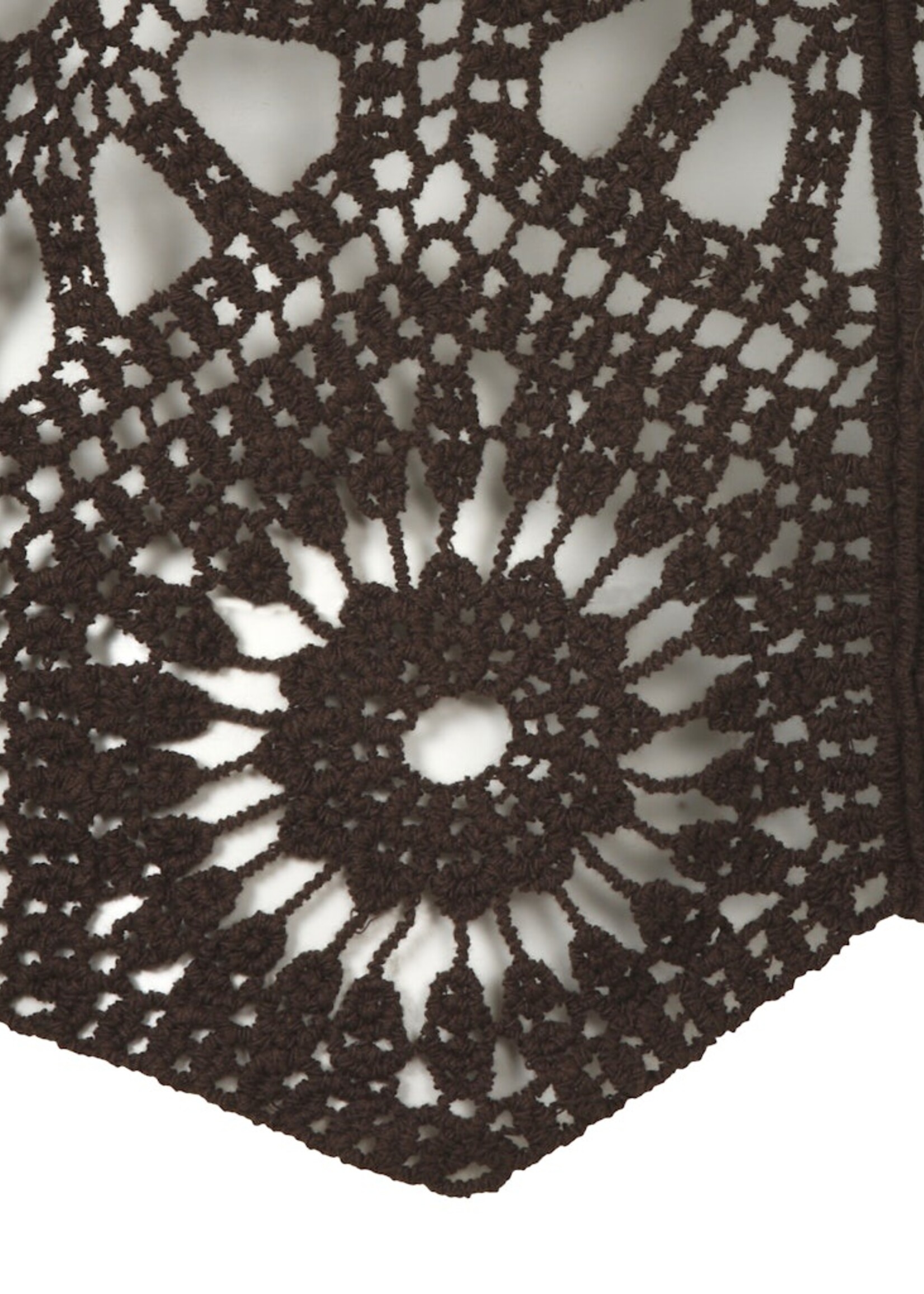 Via Appia Due Via Appia Due vestje kant bruin 100% katoen 3/4 mouw