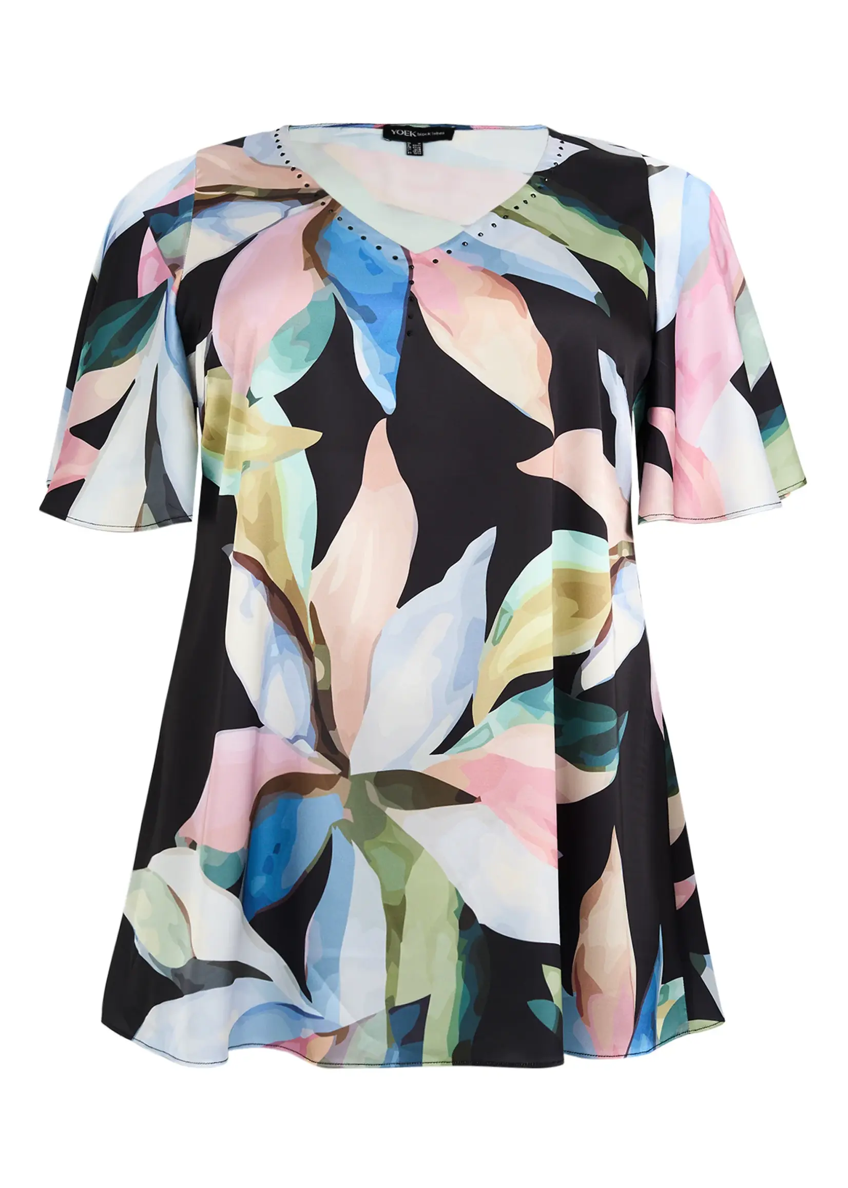 Yoek Yoek Black Label Tuniek Flare Pastel Sky