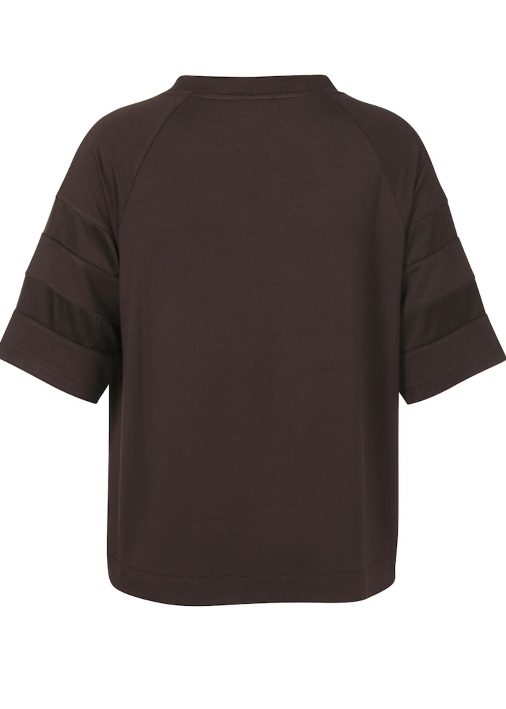 Via Appia Due Mokka shirt van Via Appia Due met 3/4 mouw – soepel, comfortabel en met een zachte sweater look