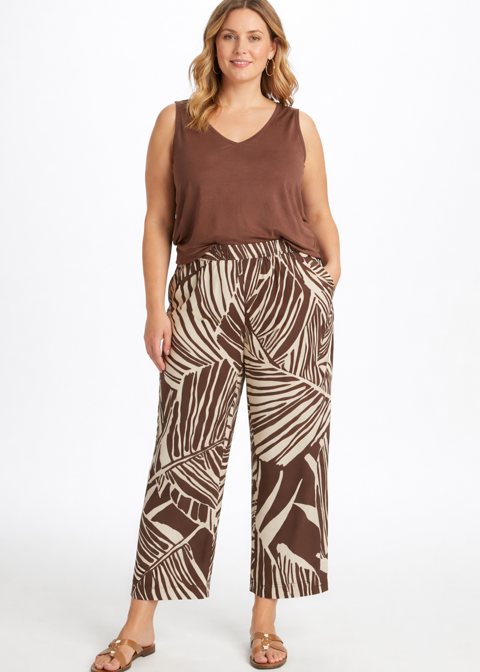 Via Appia Due Broek van Via Appia Due met print – luchtig, soepelvallend en comfortabel