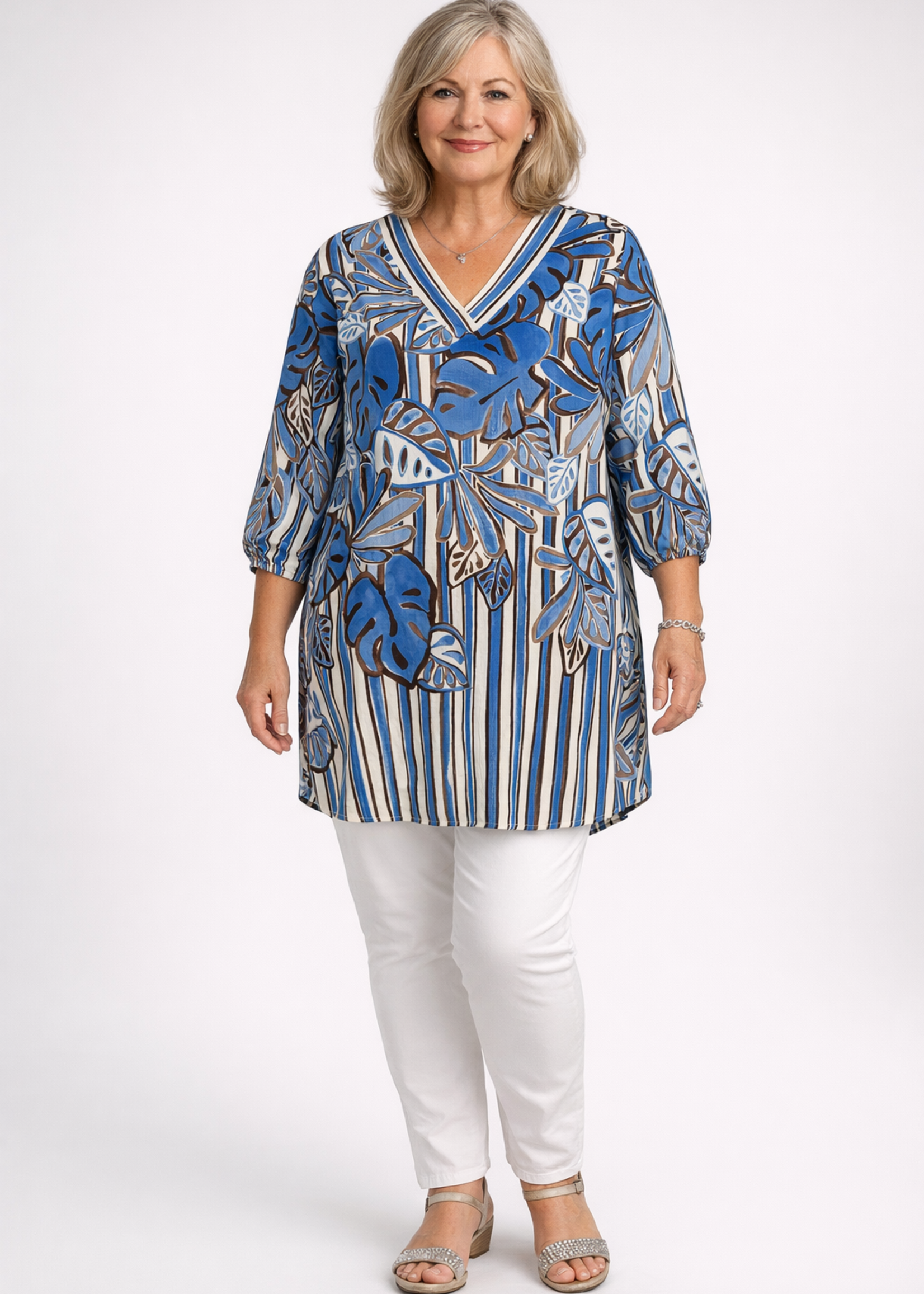 Via Appia Due Blouse van Via Appia Due met frisse print – luchtig vallend in zachte viscose
