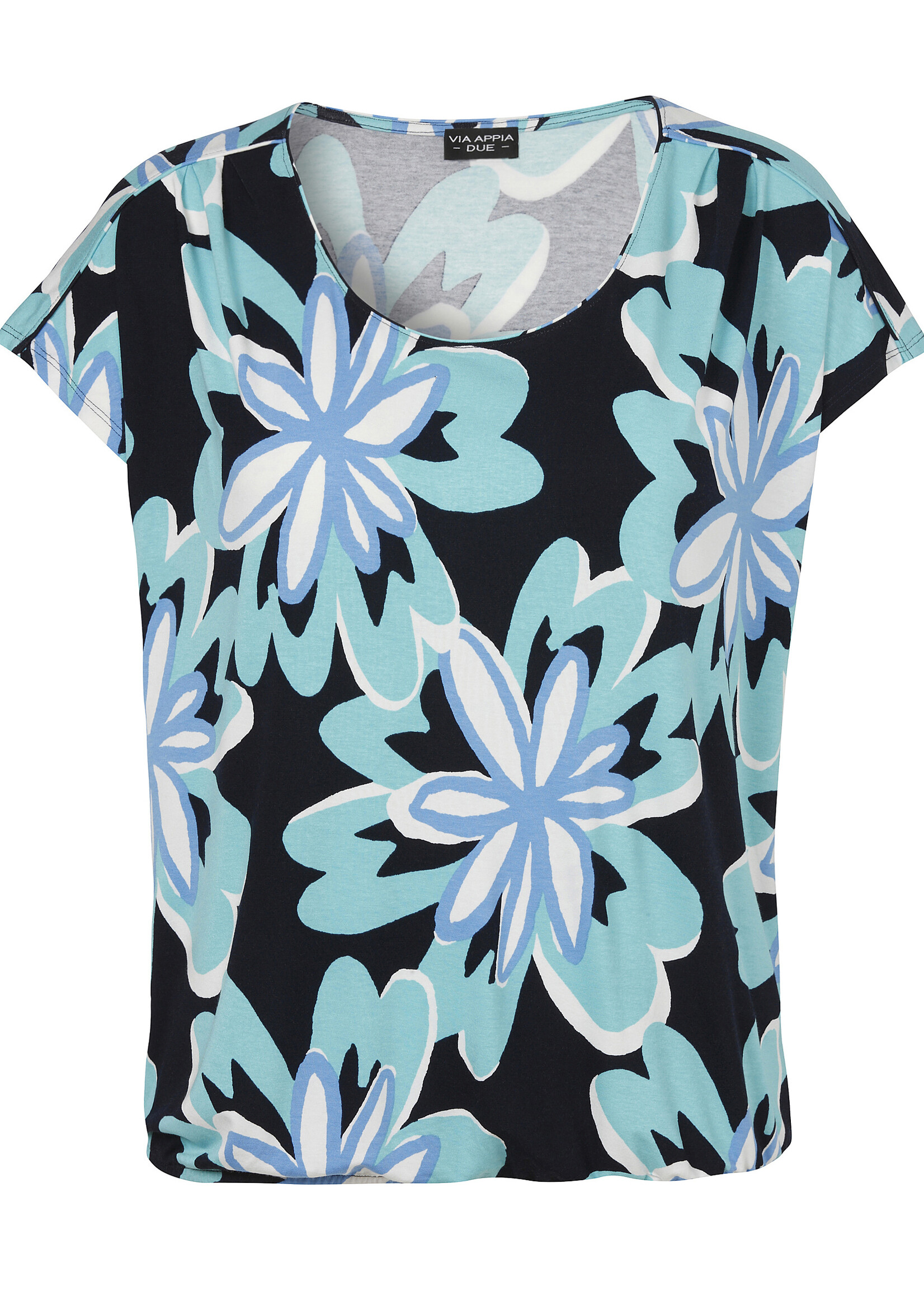 Via Appia Due Via Appia Due Shirt met Aangeknipt Kapmouwtje - Viscose Stretch (2622710)