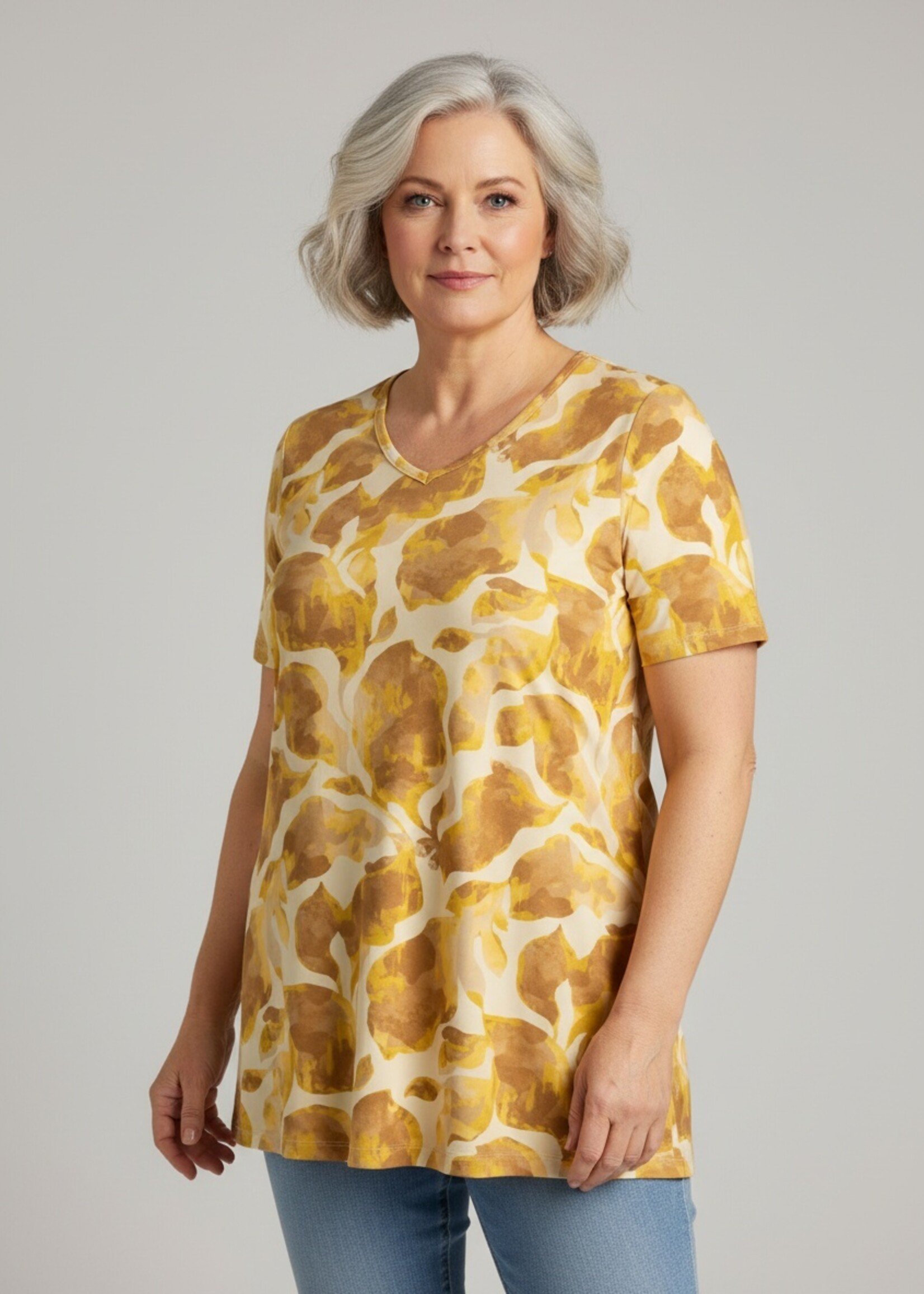 Yest Curve A-lijn tuniek van Yest Curve – soepel, comfortabel en flatterend t/m maat 60