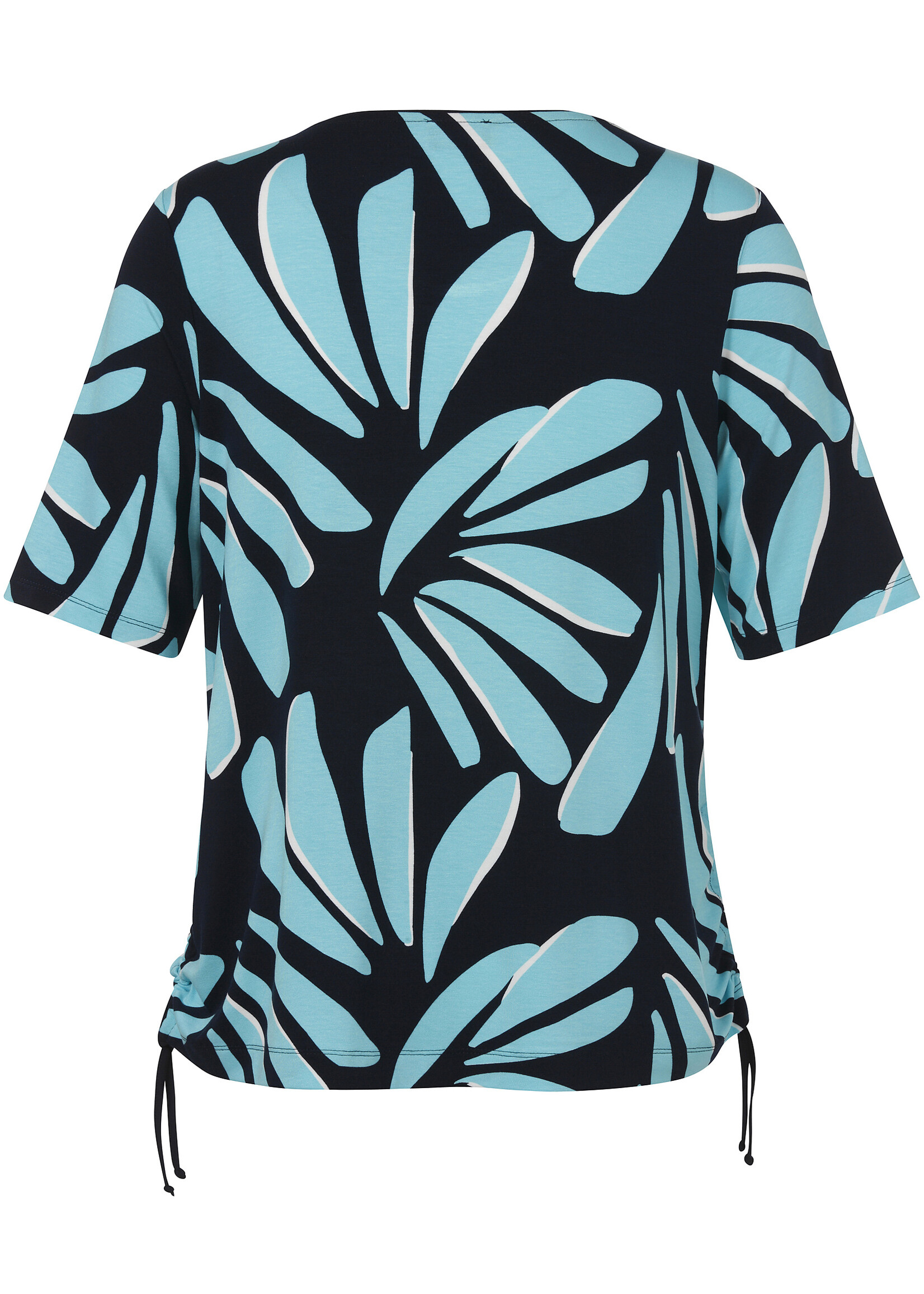 Via Appia Due Via Appia Due T-shirt met aqua bladprint