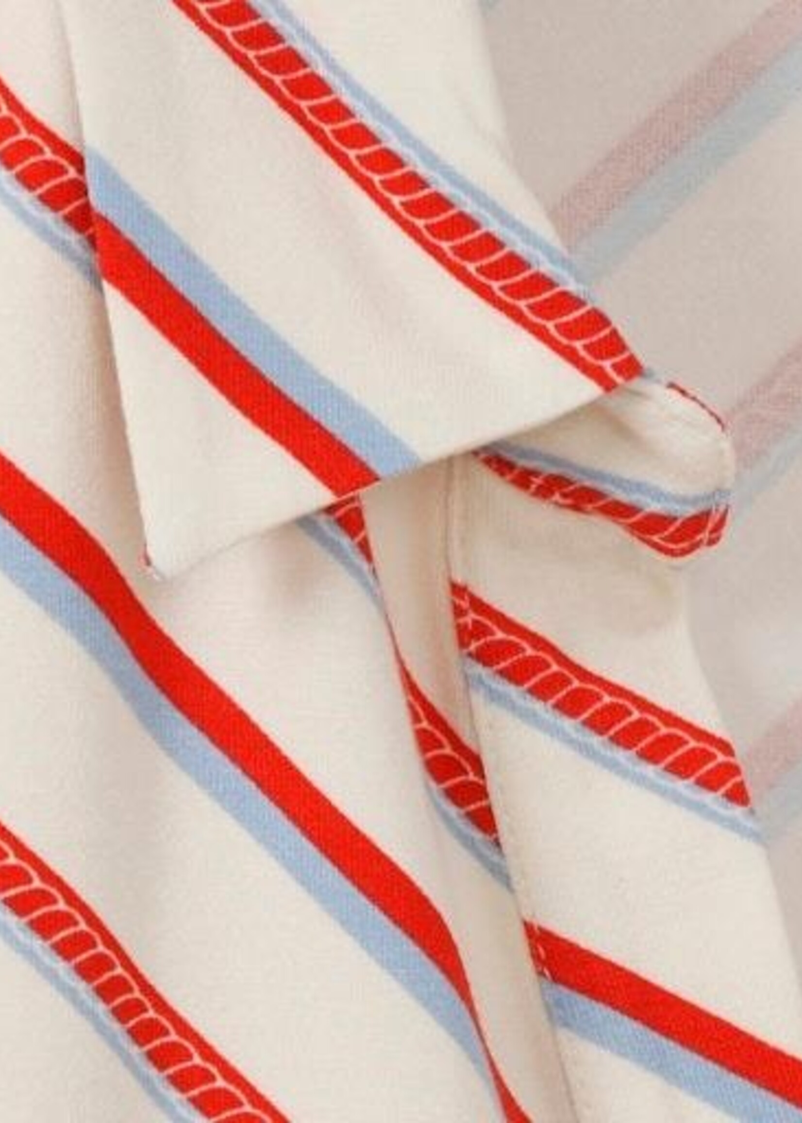 Via Appia Due Via Appia Due blouse met diagonale streep | crème rood/blauw