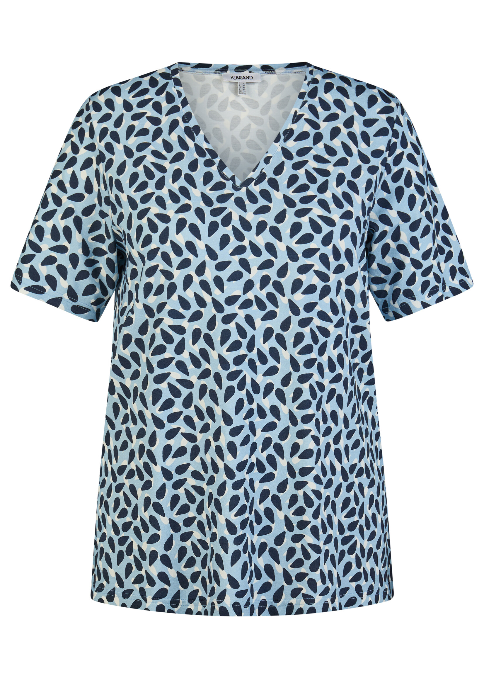 KJBrand Shirt van KjBrand met minimal print – soepel, comfortabel en makkelijk te combineren