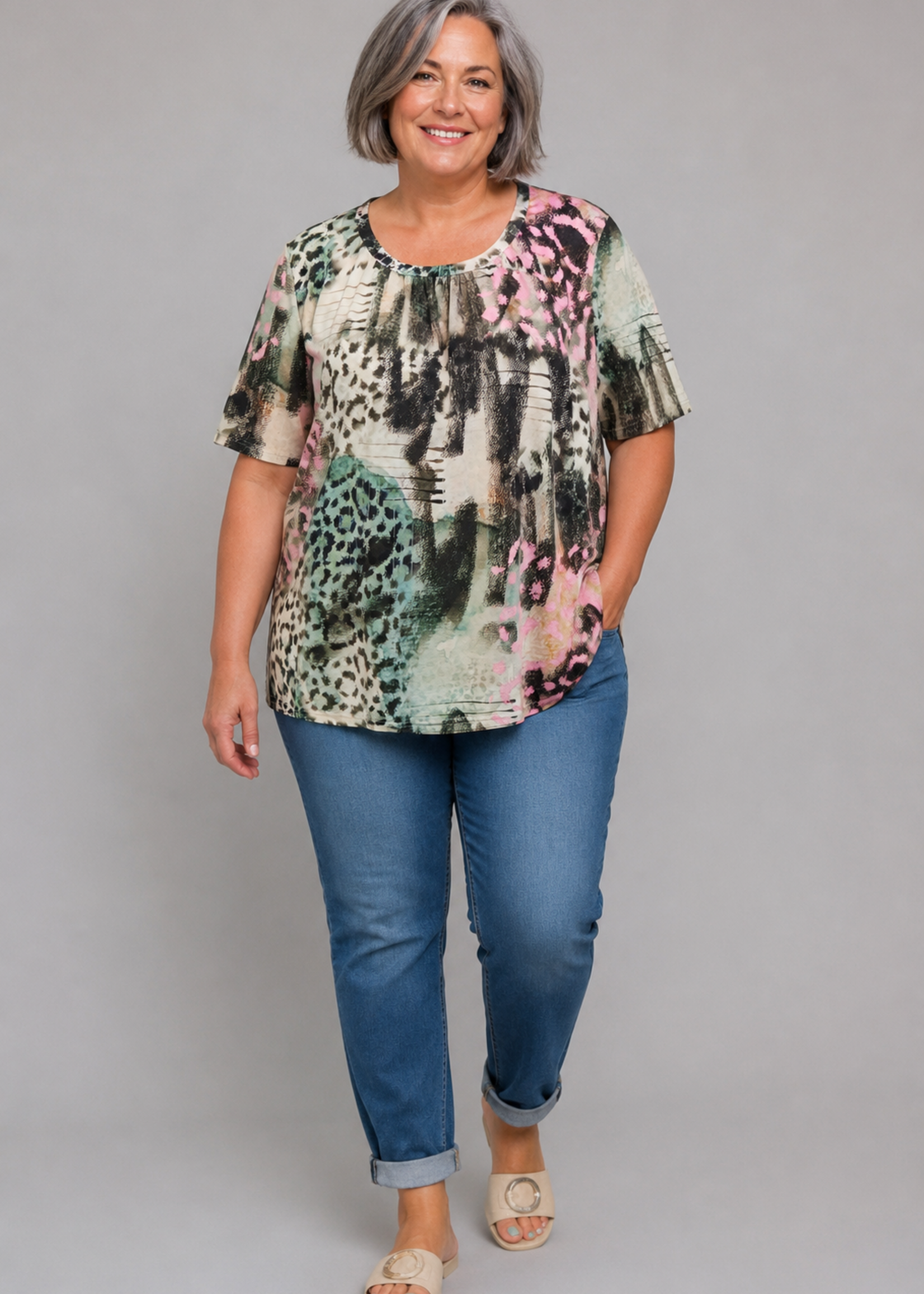 Mona Lisa Shirt van Mona Lisa met multicolour print – soepel, vrouwelijk en comfortabel