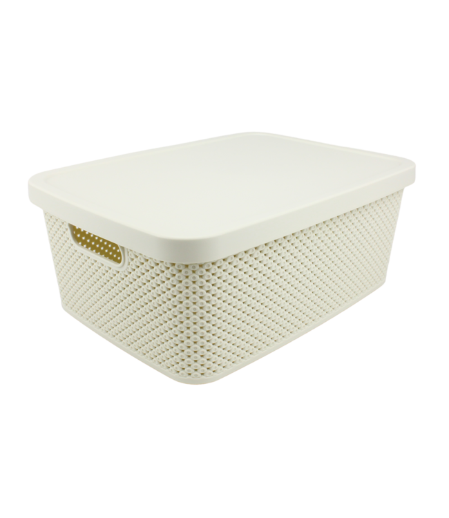 Opbergbox Diamond 13L - Ivoor Wit