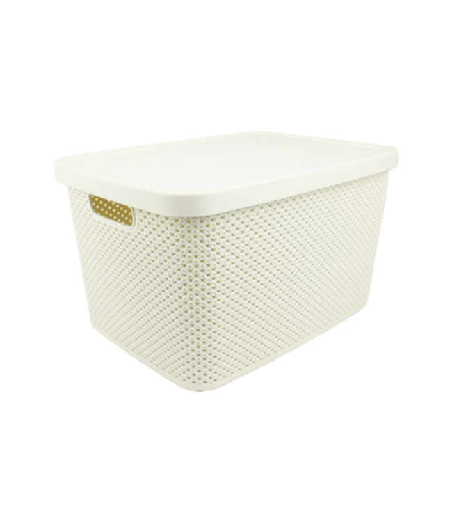 Opbergbox Diamond 19L - Ivoorwit