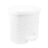Pedal Bin Rattan 3L - Weiß