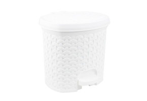 Pedal Bin Rattan 3L - Weiß