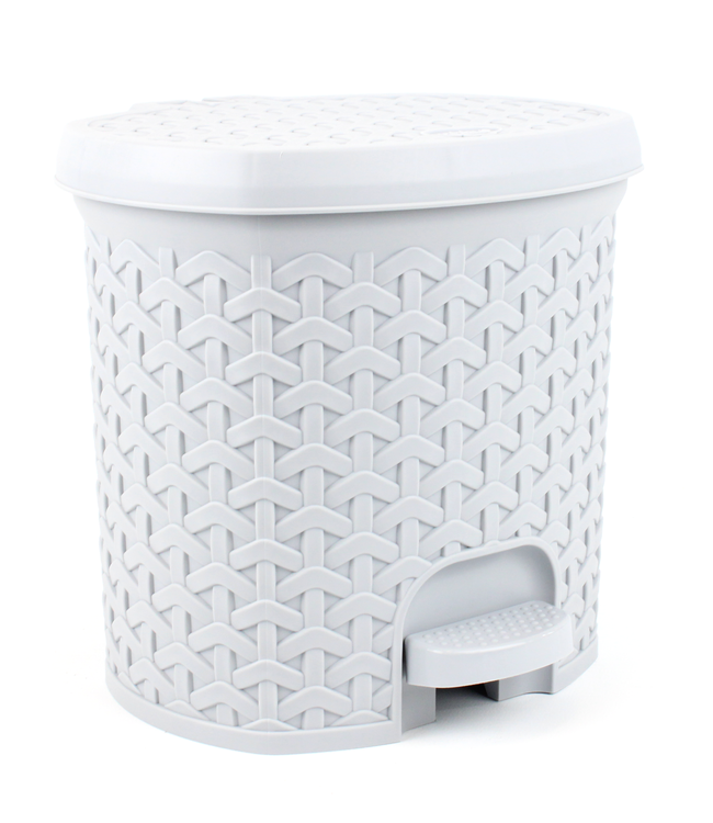 Pedal Bin Rattan 3L - Gray