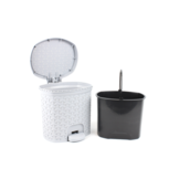 Pedal Bin Rattan 3L - Gray