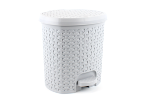 Pedal Bin Rattan 5.5L - Grau
