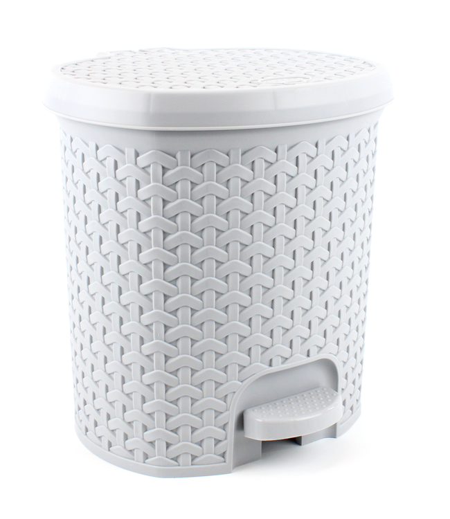 Pedal Bin Rattan 5.5L - Grau