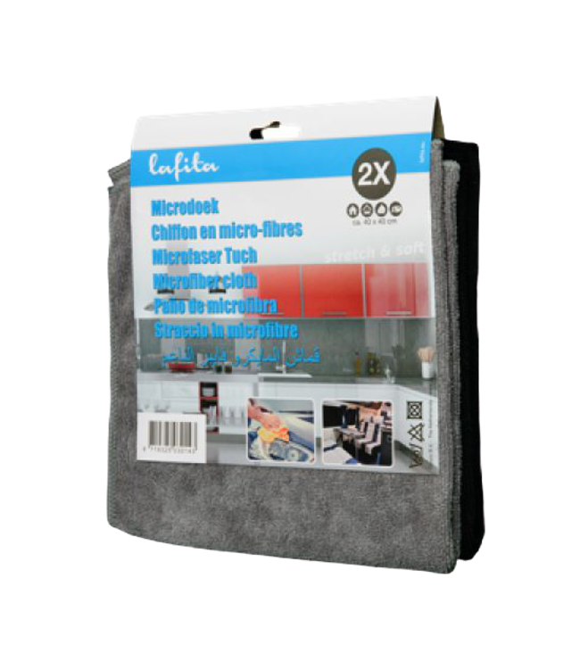 Mikrofasertücher Stretch & Soft 40x40 cm - 2 Stück