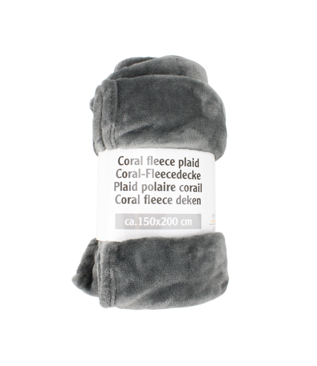 Korallenvliesdecke 150x200 cm - Grau