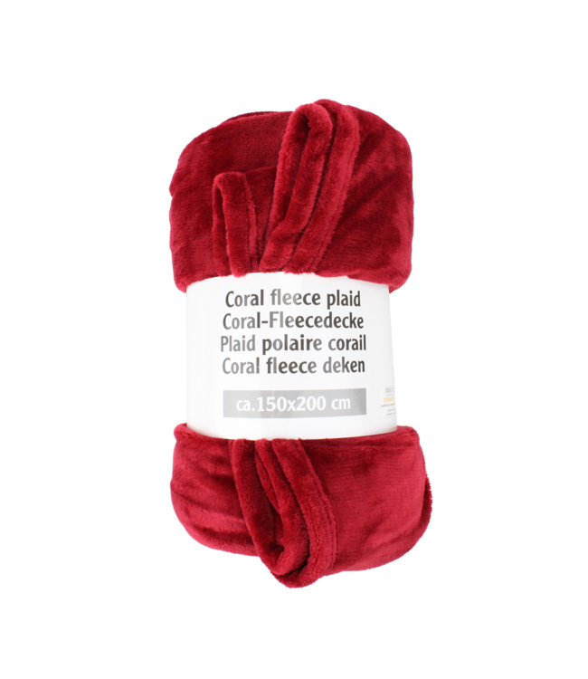 Korallenvliesdecke 150x200 cm - Rot
