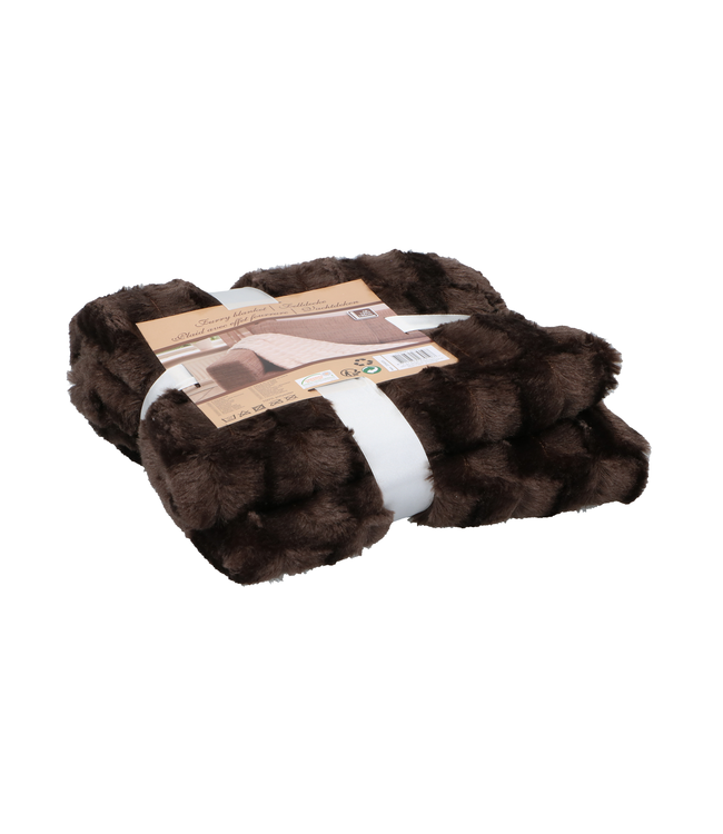 Fleecedecke 120x150 cm - Braun