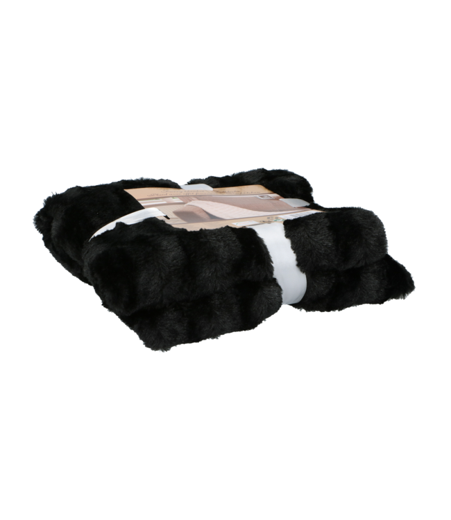 Fleecedecke 120x150 cm - Schwarz