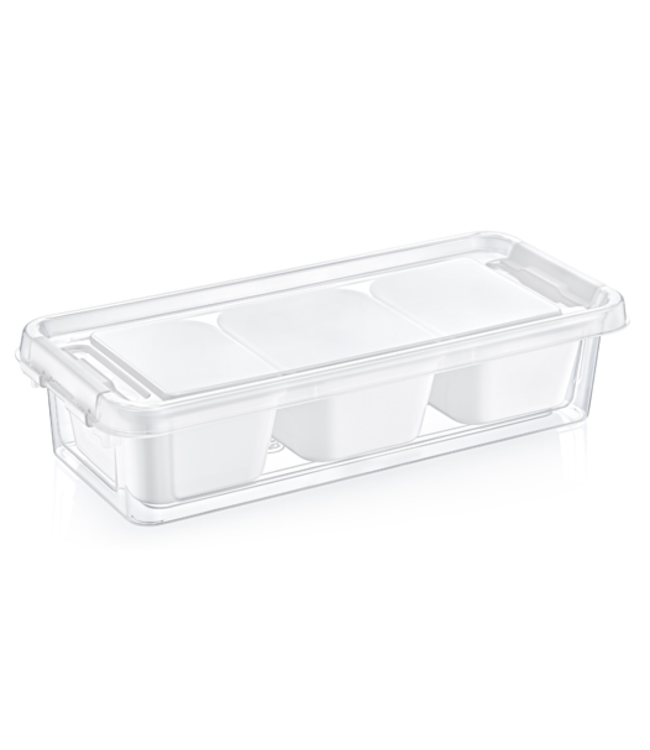 Organizer mit 3 Fächern - Weiß