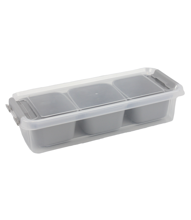 Organizer mit 3 Fächern - Grau