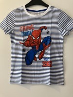 Marvel T-shirt spider blauw-wit