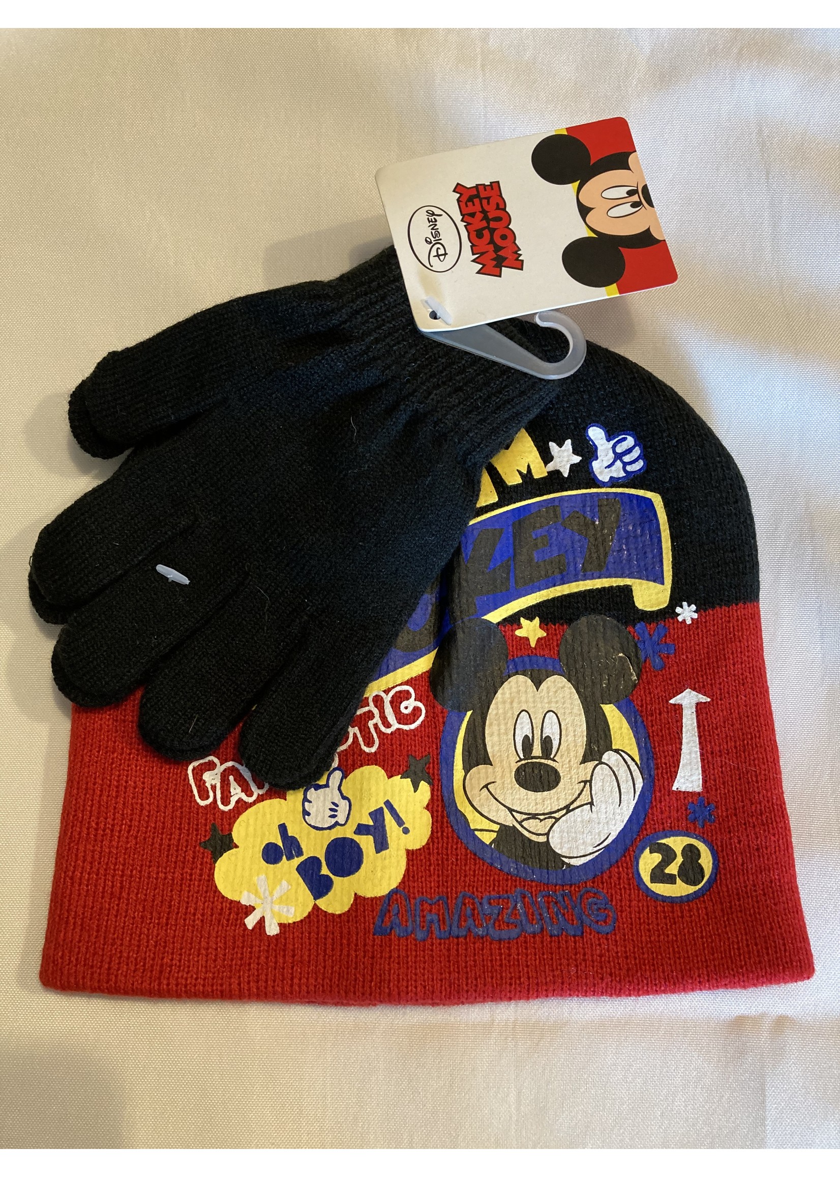 Disney Mickey Mouse 2delig winterset van Disney zwart-rood