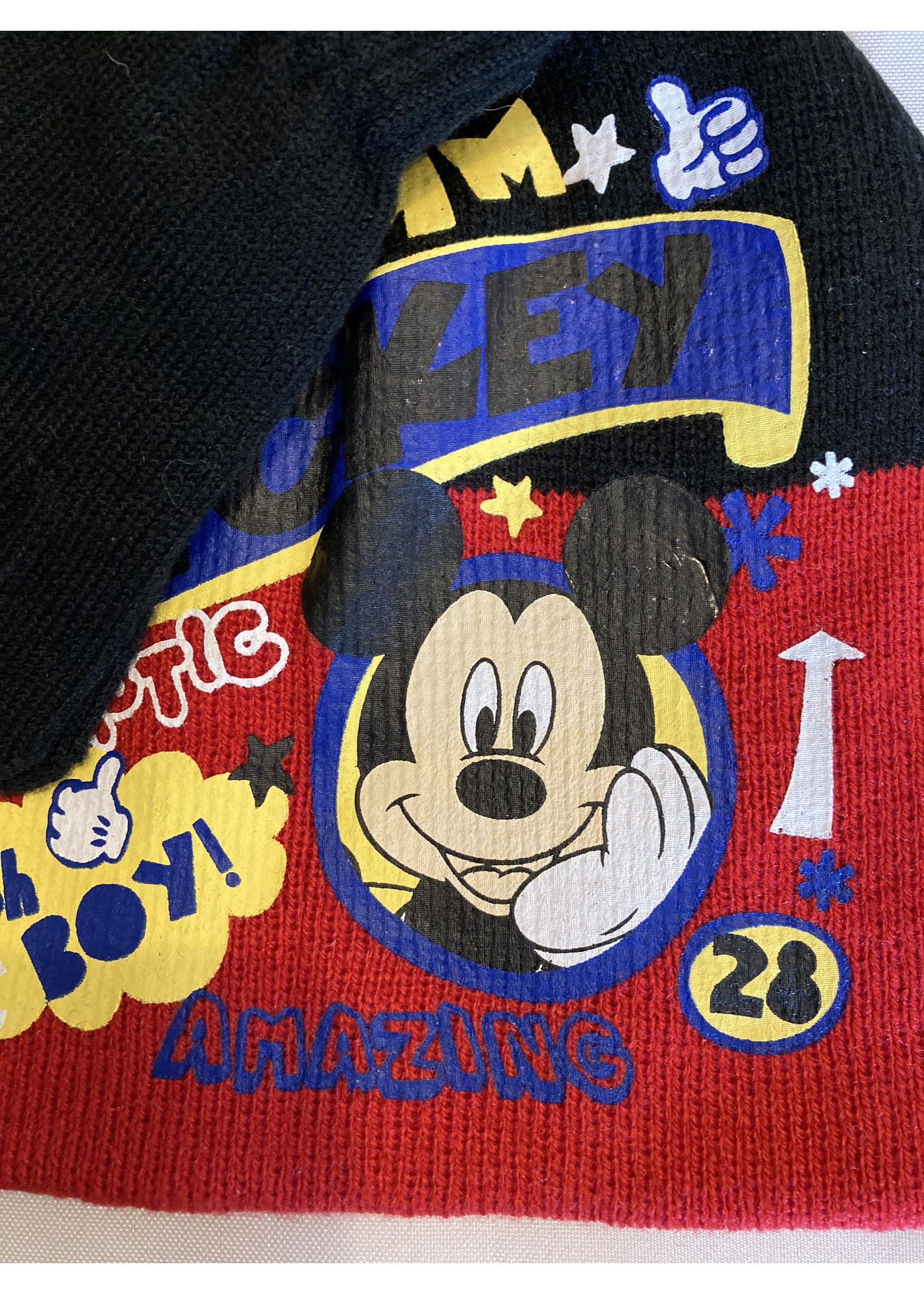 Disney Mickey Mouse 2-częściowy zestaw zimowy Disney czarno-czerwony